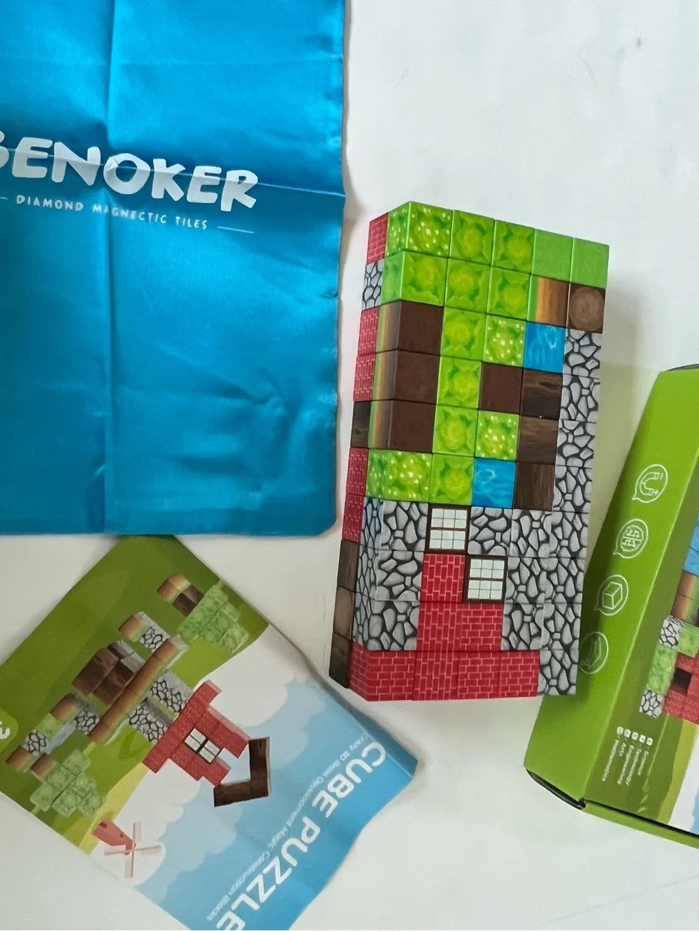 100PCS Magnetic Blocks Build Magnet Forrest World Montessori Sensory Educational